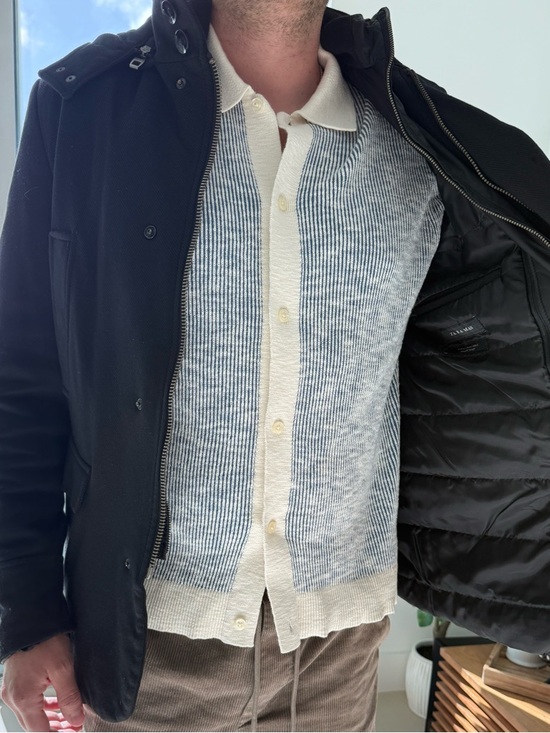 ZARA Man Black Hooded Jacket | Insulated Lined Coat | Size M - Picture 4 of 9